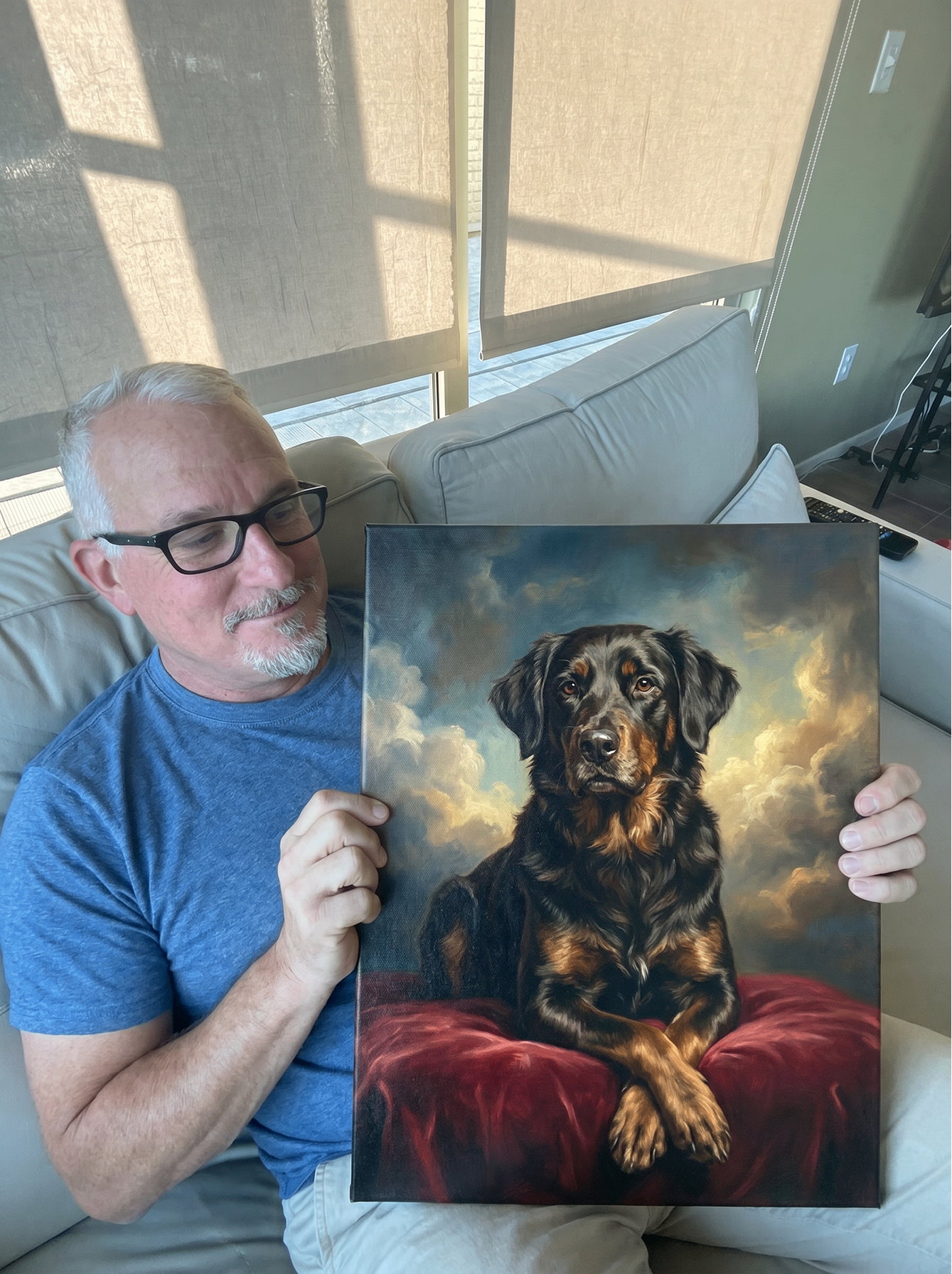 Dave & Roxy holding their print