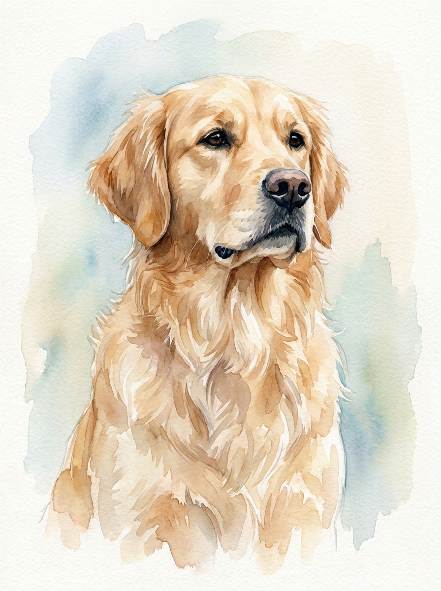 Watercolor portrait example